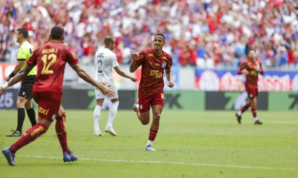 Bahia derrota Santos e ganha força na luta por vaga na Libertadores