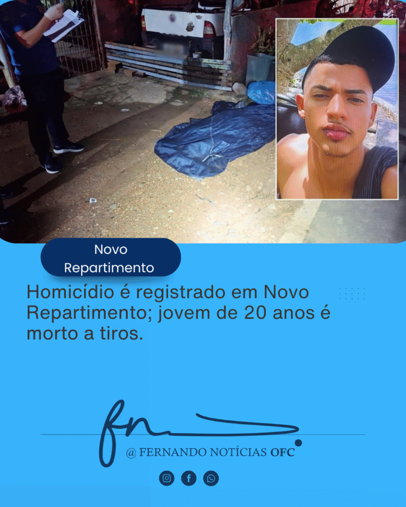 Homicídio é registrado em Novo Repartimento; jovem de 20 anos é morto a tiros.
