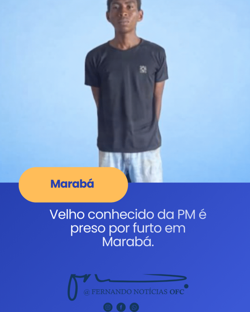 Suspeito é preso após furtos em tornearia e comércio em Marabá